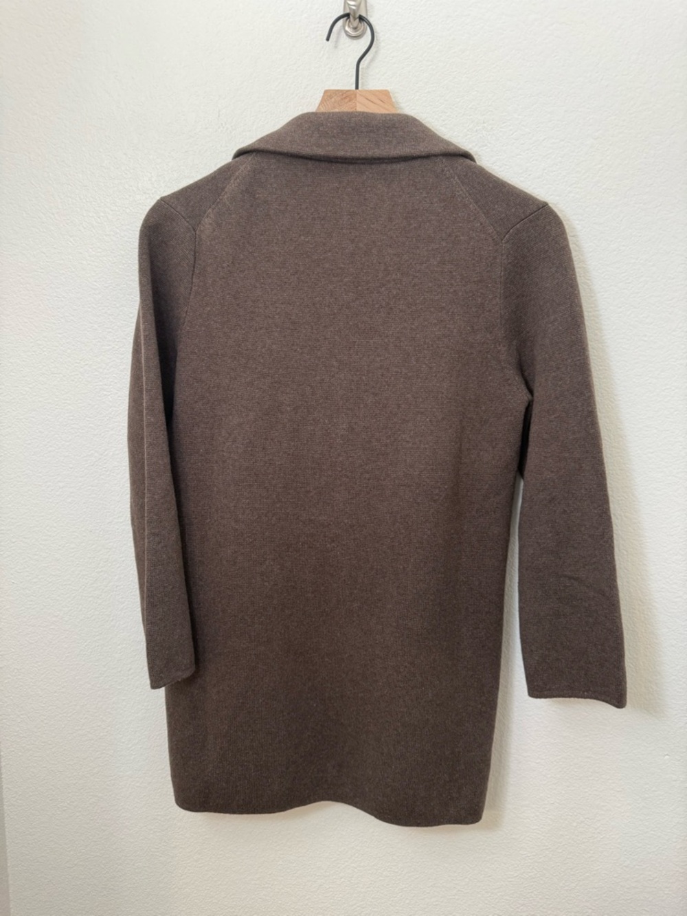 QUINCE 100% Organic Cotton Knit Blazer Heather Brown XS - Picture 6 of 11